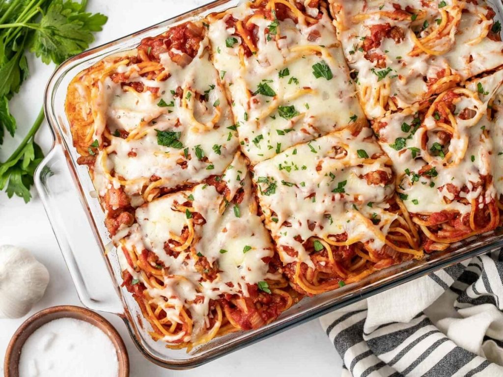 Cheesy Paula Deen Baked Spaghetti Recipe Cooking Fanatic